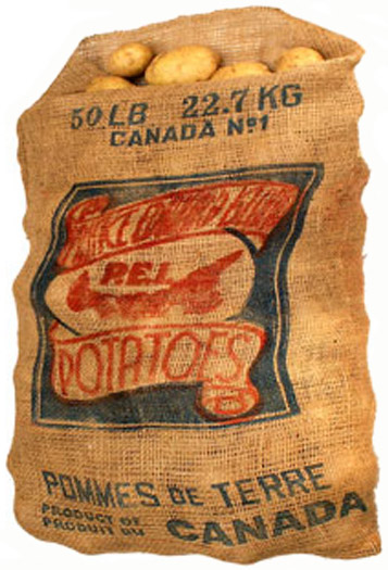 Jute bags for potatoes sale